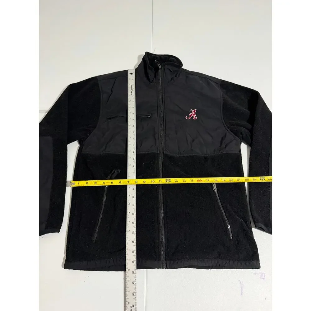 Weatherproof Alabama Crimson Tide Jacket Mens Medium Black Fleece Softshell
